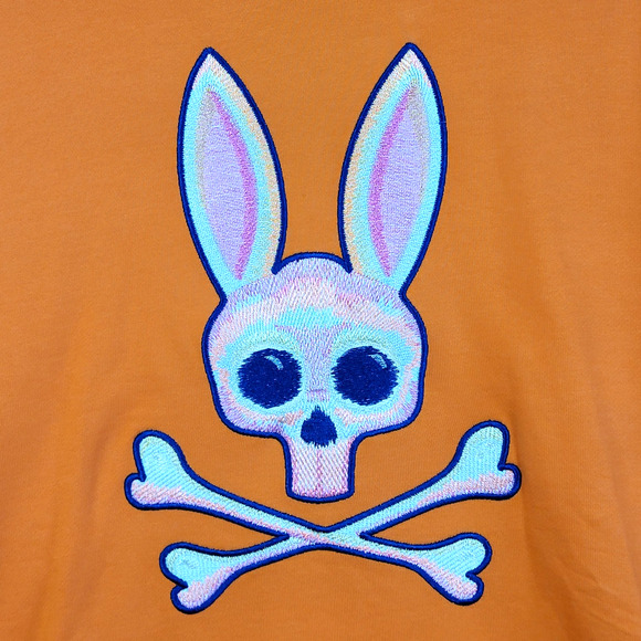 Psycho Bunny Mischief NWT XL Sweatshirt Logo Embroidered Cotton Orange Crewneck - Picture 5 of 15